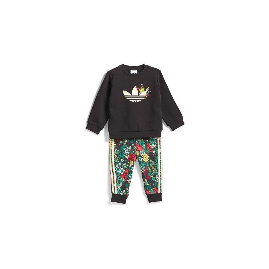 Спортивный костюм с длинным рукавом Crew Set adidas, Черный