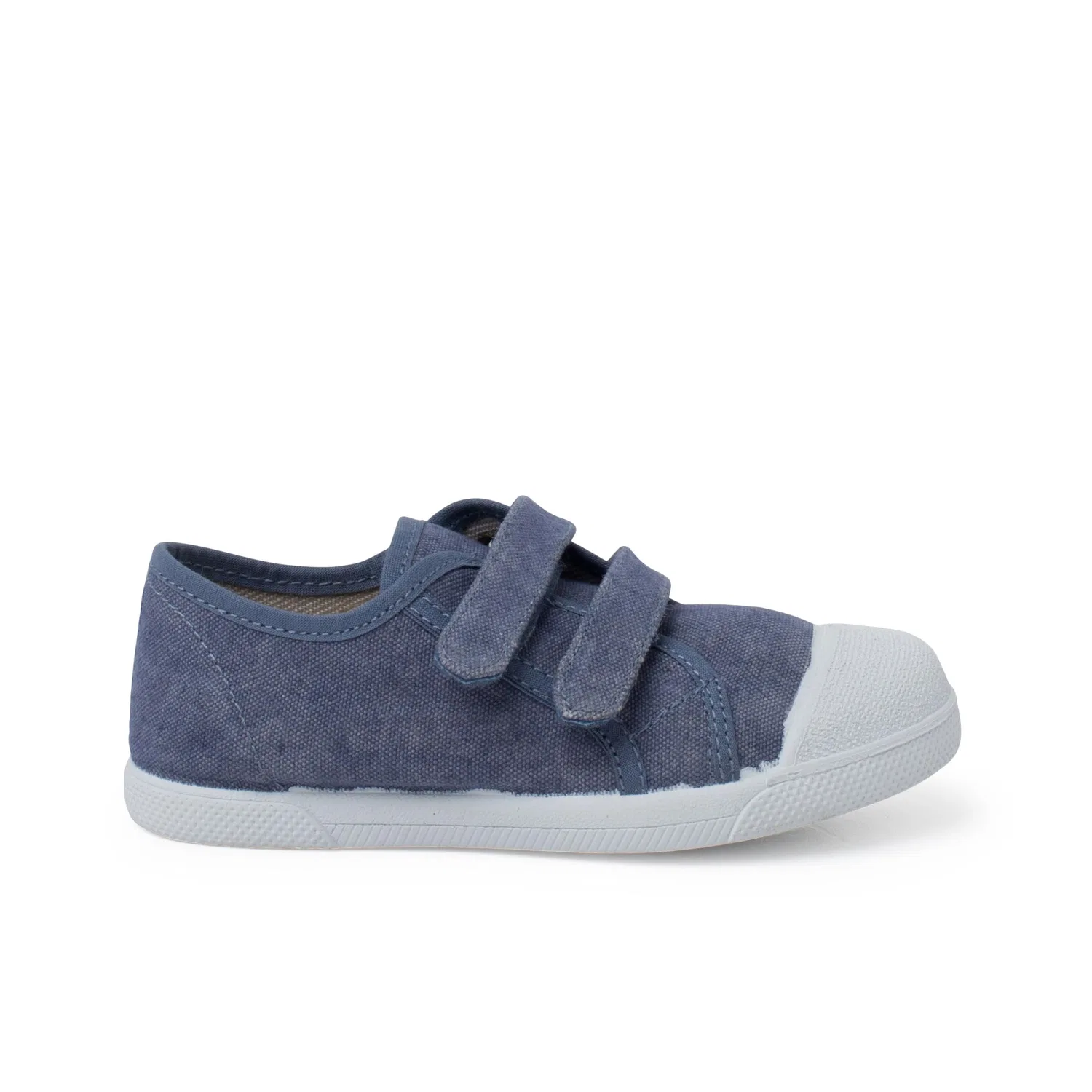 Детские кеды из эко-канвы с липучкой Pisamonas Morbide Sneakers Eco Canvas Chiusura A Strappo Pisamonas, Dark Blue