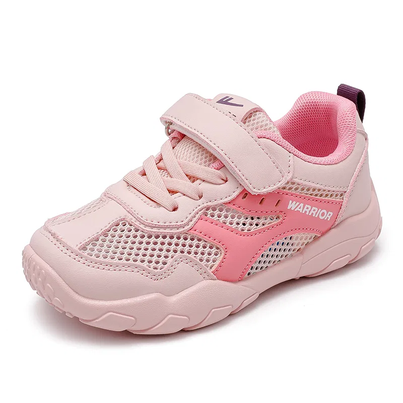 Детские кроссовки из искусственной кожи с текстилем Pink Fuchsia WARRIOR