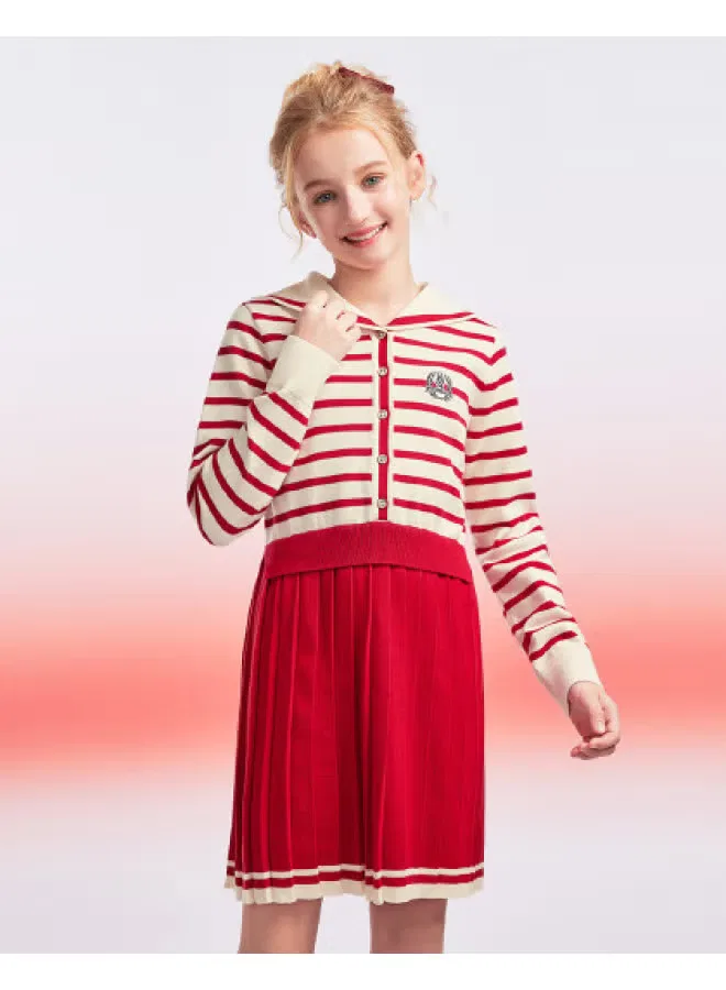 Платье трикотажное с длинным рукавом с матросским воротником Hush Puppies