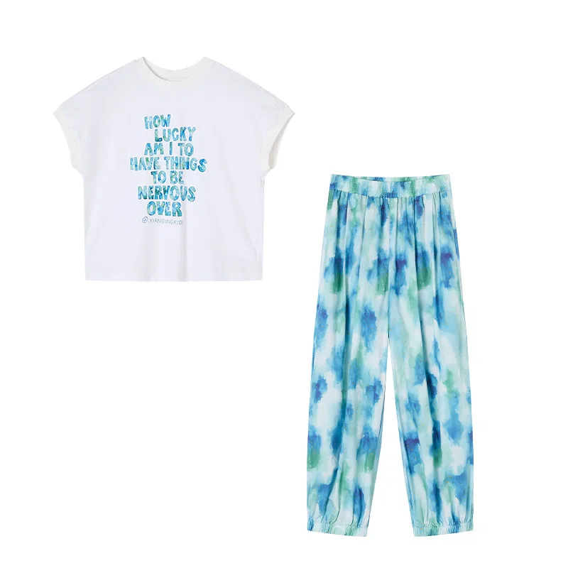 Детский спортивный комплект с принтом Blue Floral XIANGYING, Blue Floral