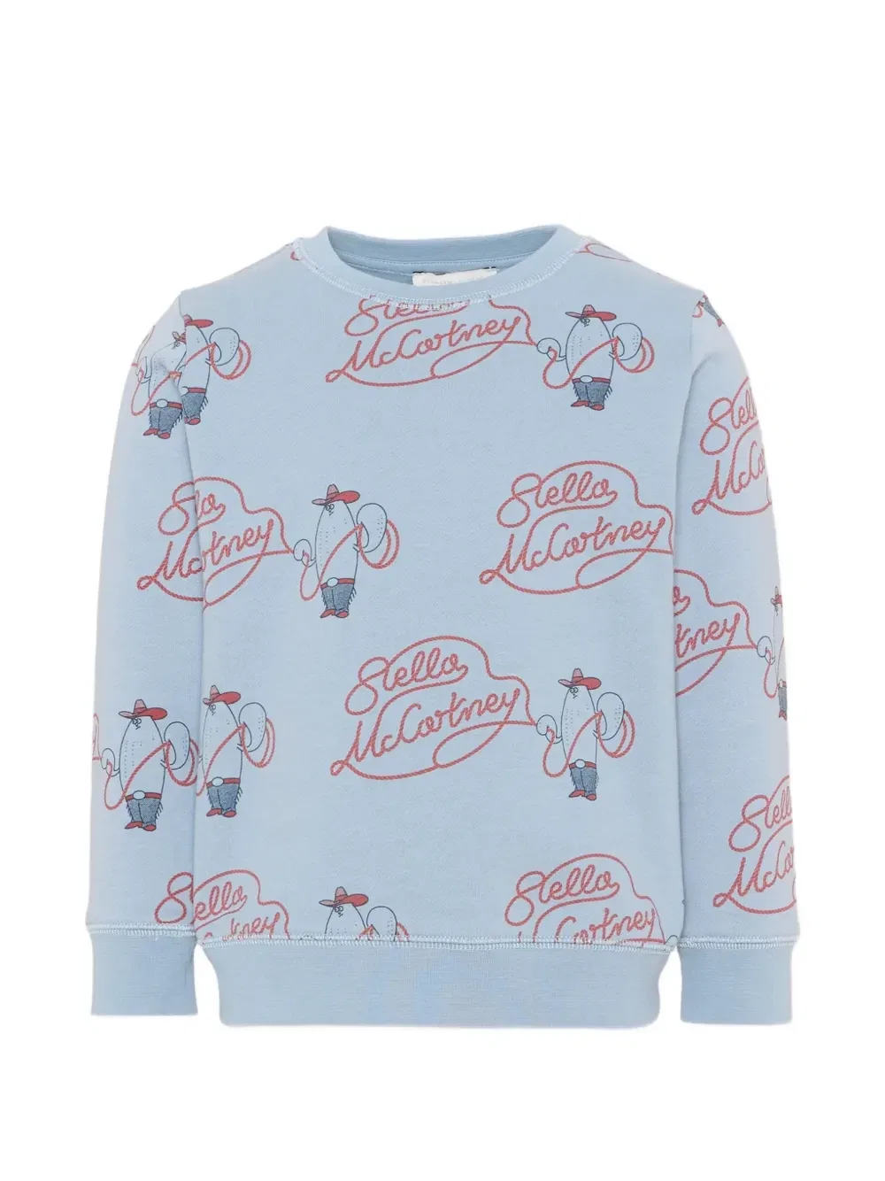 Хлопковый свитшот с графическим принтом Stella Mccartney Kids, синий