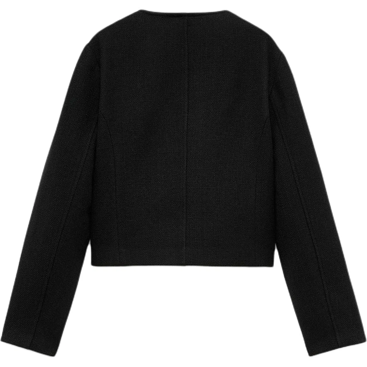 Женская куртка с круглым вырезом Black ZARA — фото 3