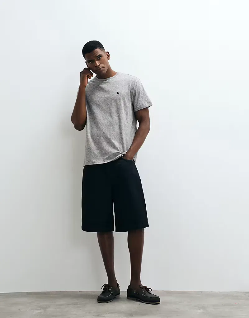Классическая футболка с коротким рукавом Polo Ralph Lauren с логотипом Icon, серый