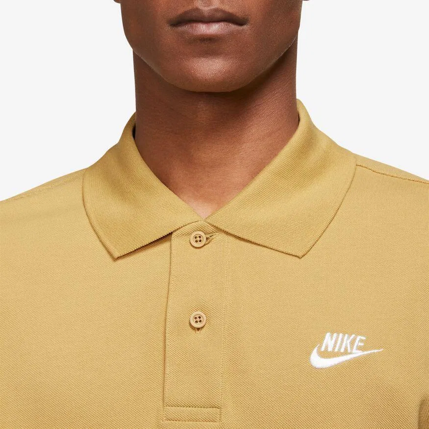 Мужское поло из хлопка Nike Sportswear Polo, цвет Mango Fluo — фото 3