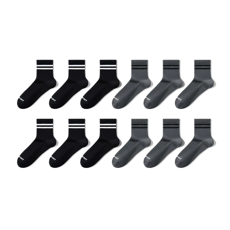 Детские носки-гольфы 6 пар HLA, Black/Black/Black/Dark Gray/Dark Gray/Dark Gray