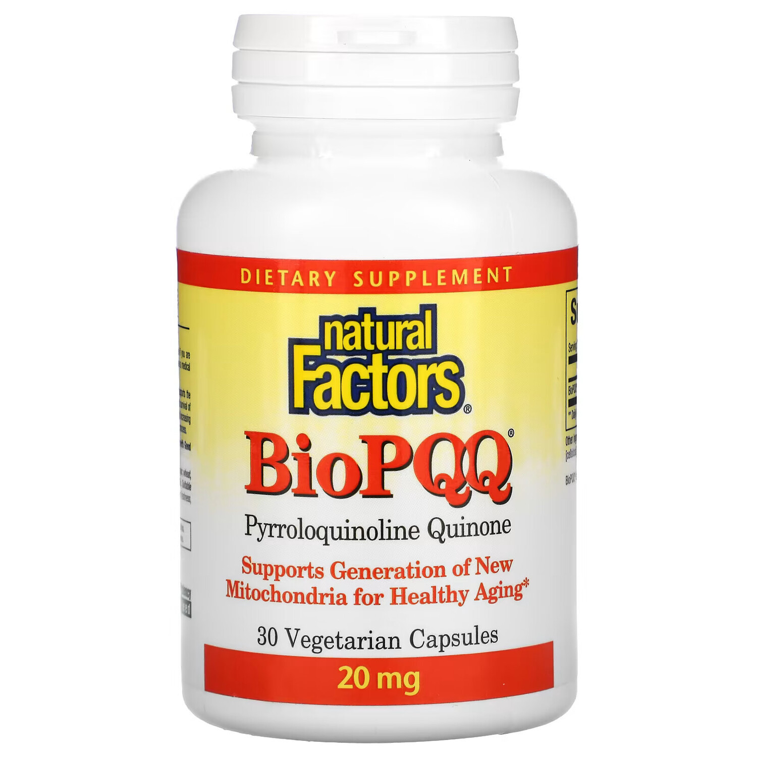 

Natural Factors, BioPQQ, 20 мг, 30 вегетарианских капсул