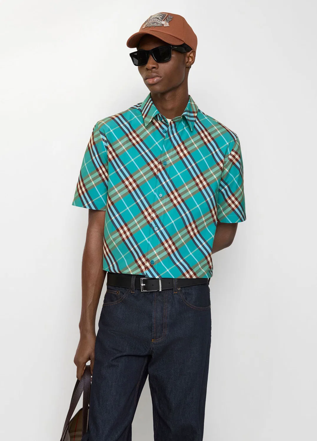 Рубашка Burberry Robert Check, синий — фото 2