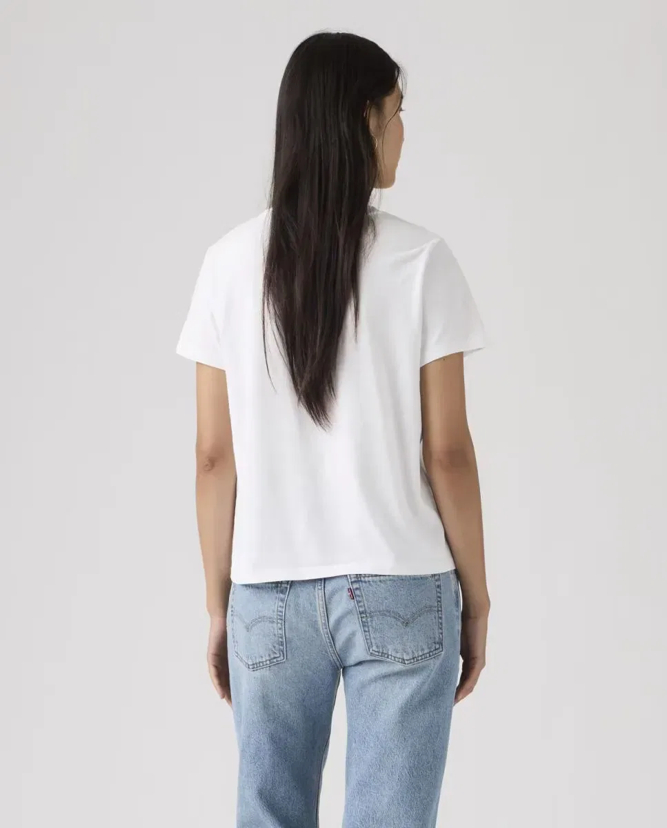 Женская футболка с круглым вырезом Levi's, Blanco — фото 2