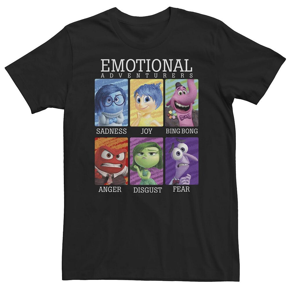 

Футболка Big & Tall Disney/Pixar Inside Out Emotions Yearbook Group Licensed Character, черный