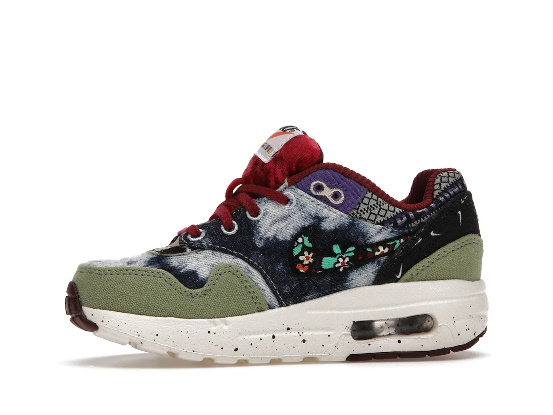 Детские кроссовки Lifestyle Nike Air Max 1 SP Concepts Mellow, Oil Green/Black/Team Red/Sail — фото 3