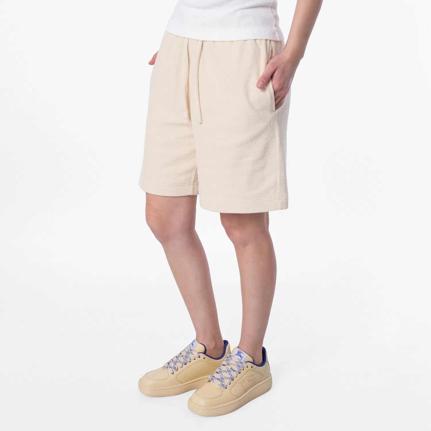 Шорты женские хлопковые махровые EKD Cotton Toweling Shorts Burberry, Calico — фото 3