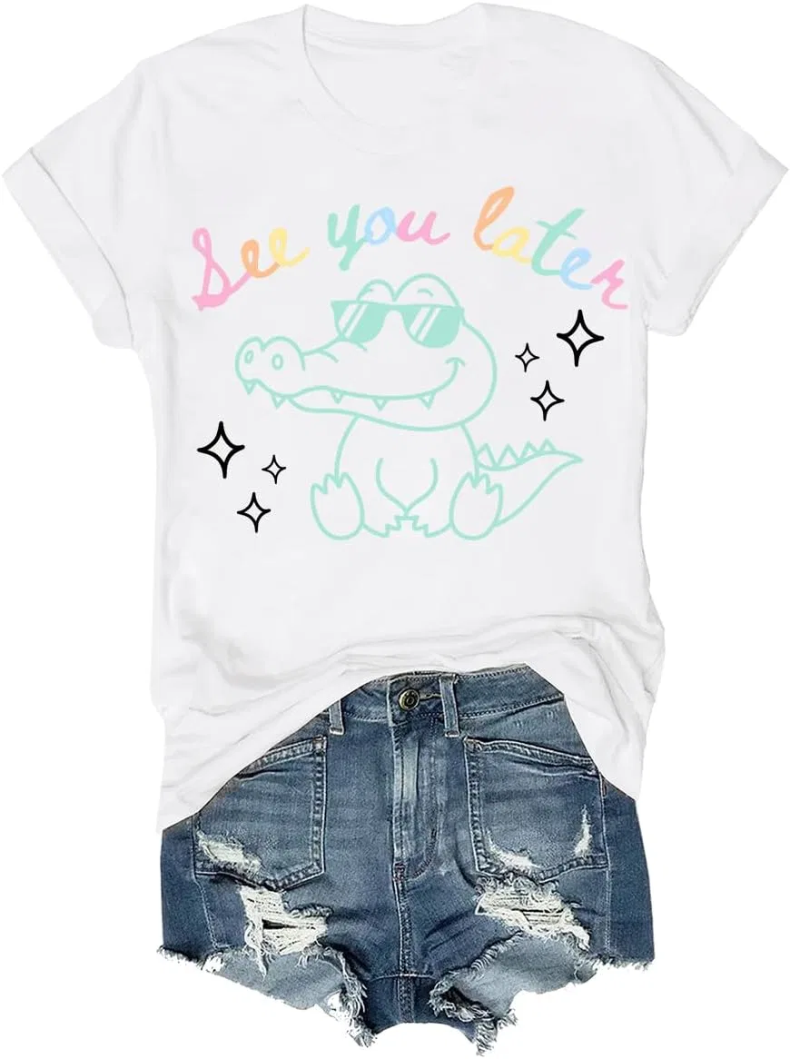Женская футболка с принтом See You Later Unisex, White