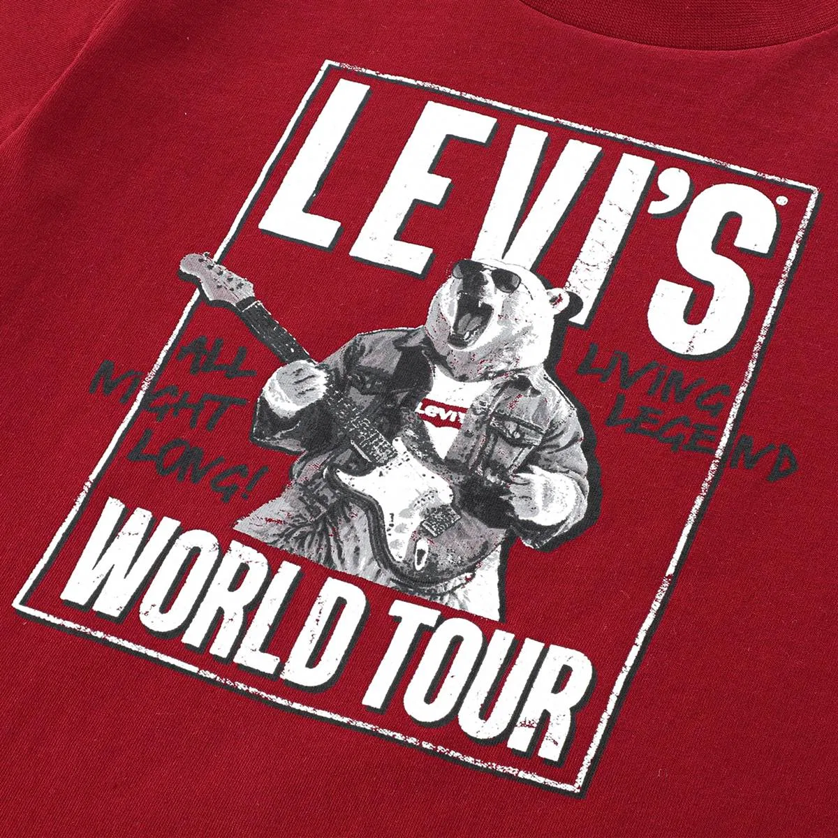 Футболка с изображением полярного медведя для мальчиков 2-4 лет Levi's, Emboldened - Red — фото 3