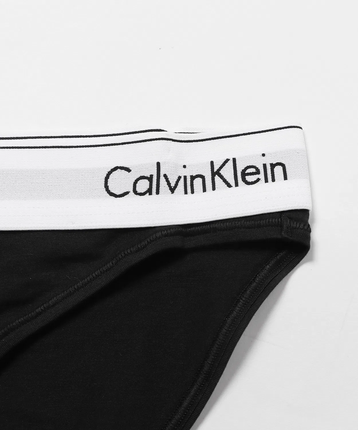 Женские хлопковые трусы-слипы с логотипом Calvin Klein, Black — фото 2
