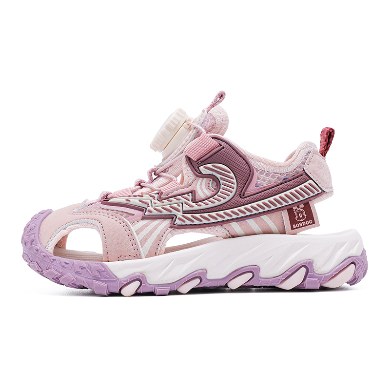 

Детские сандалии с противоскользящей подошвой, устойчивые к истиранию, дышащие, с низким берцем BOBDOG, розовый