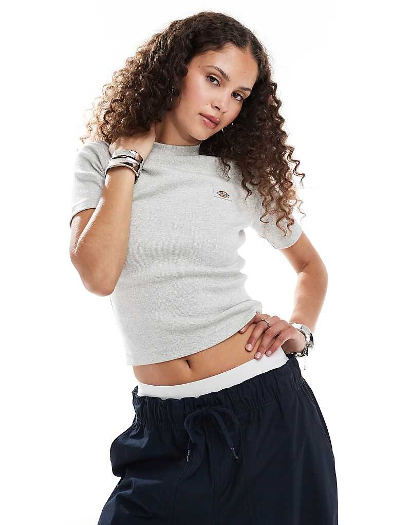

Dickies – Marysville – Светло-серый топ с принтом