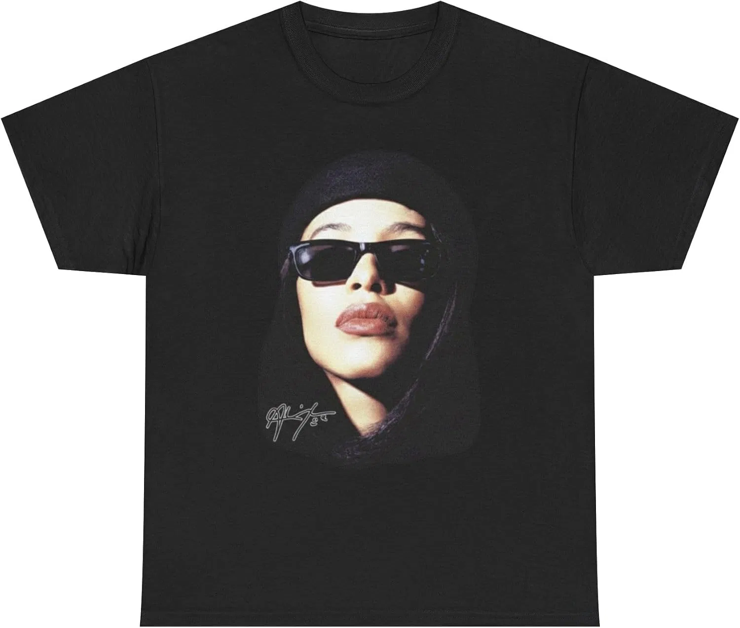 Мужская футболка с принтом Aaliyah, чёрный