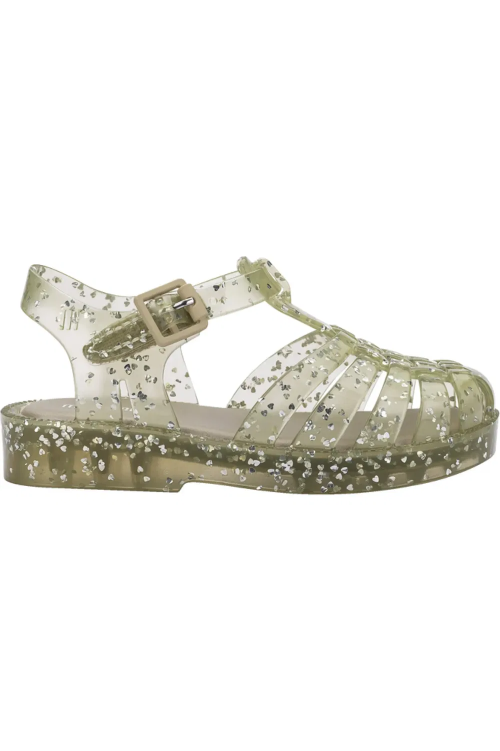 Сандалии детские рыбацкие на пряжке Possession Mini Melissa, Glitter Yellow — фото 2