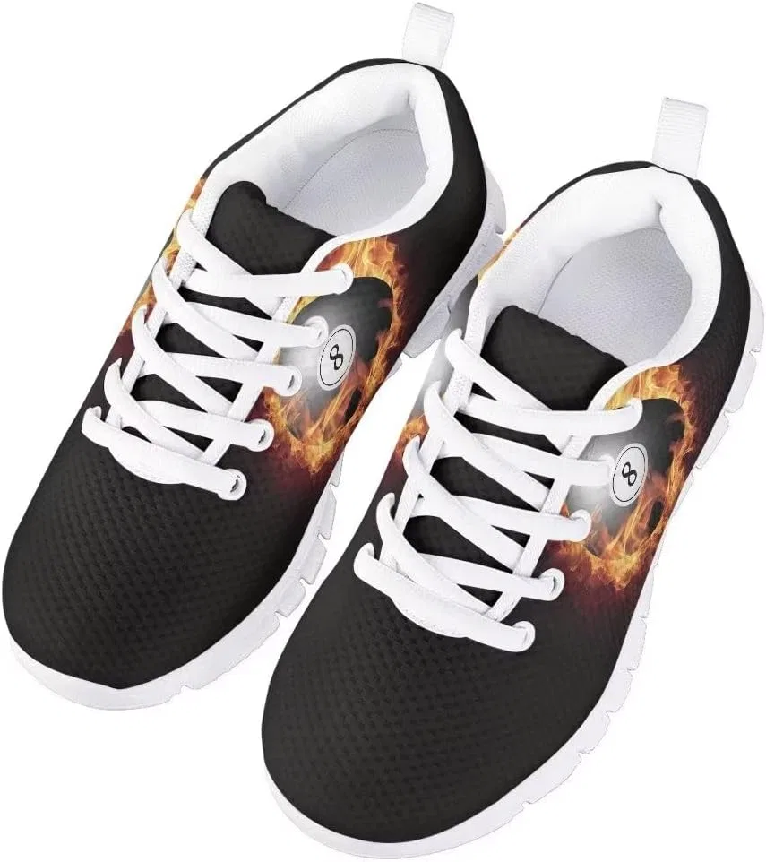 Детские кроссовки для мальчиков с принтом PinUp Angel, Cool Snooker Fire Black — фото 3