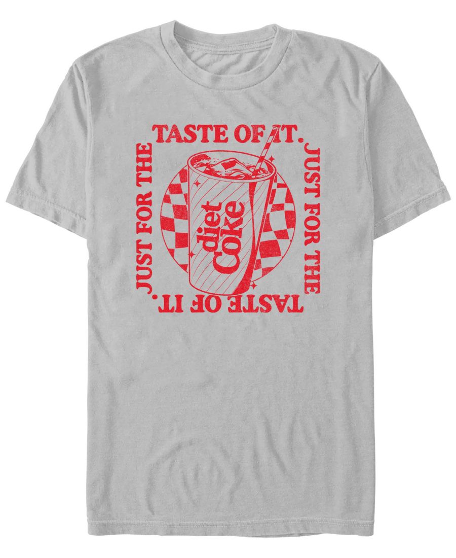 

Мужская ретро-футболка с коротким рукавом и изображением диетической колы Coca-Cola, Silver, Серебристый, Мужская ретро-футболка с коротким рукавом и изображением диетической колы Coca-Cola, Silver