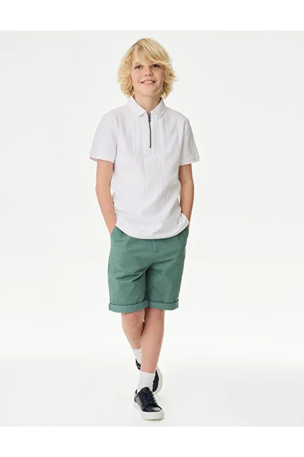 Детские шорты для мальчиков хлопковые Chino shorts Marks & Spencer, Green