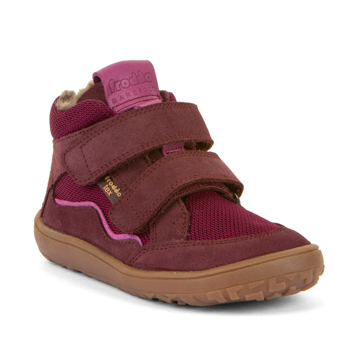 Детские ботинки для холодной погоды Barefoot Tex Wool Froddo, Berry