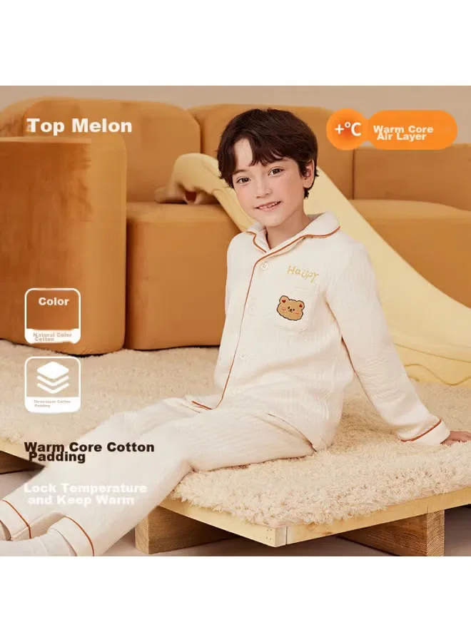 Комплект домашней одежды с принтом медвежонок Ding Guagua Top Melon, разноцветный — фото 3