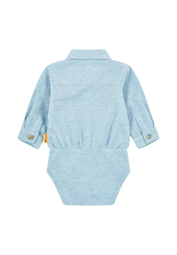 Боди с животными Langarm Steiff, Chambray Blue Melange, синий — фото 2