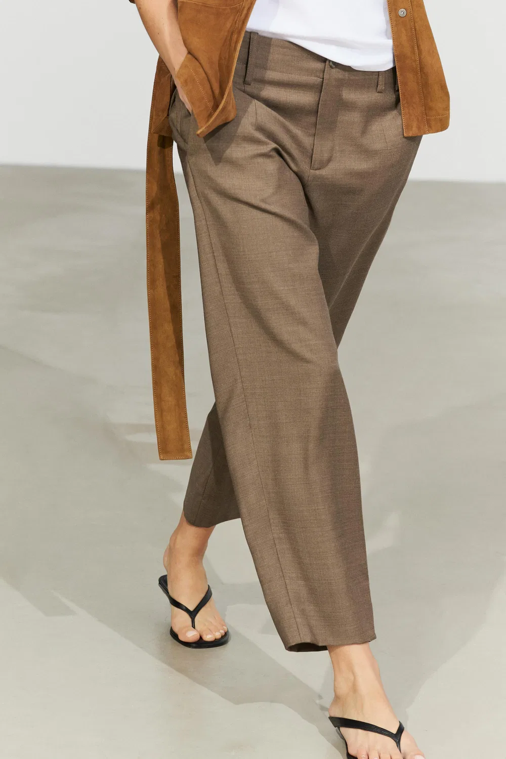 Брюки Massimo Dutti 100% Wool Melange Suit, коричневый