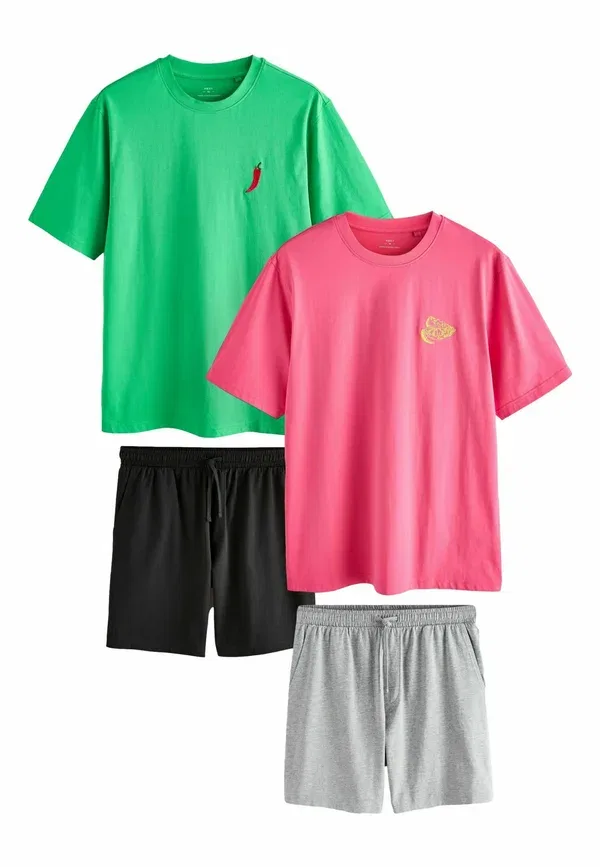 Комплект пижама 2 шт с принтом Set 2 pack Next Green Pink Fruit, зеленый/розовый