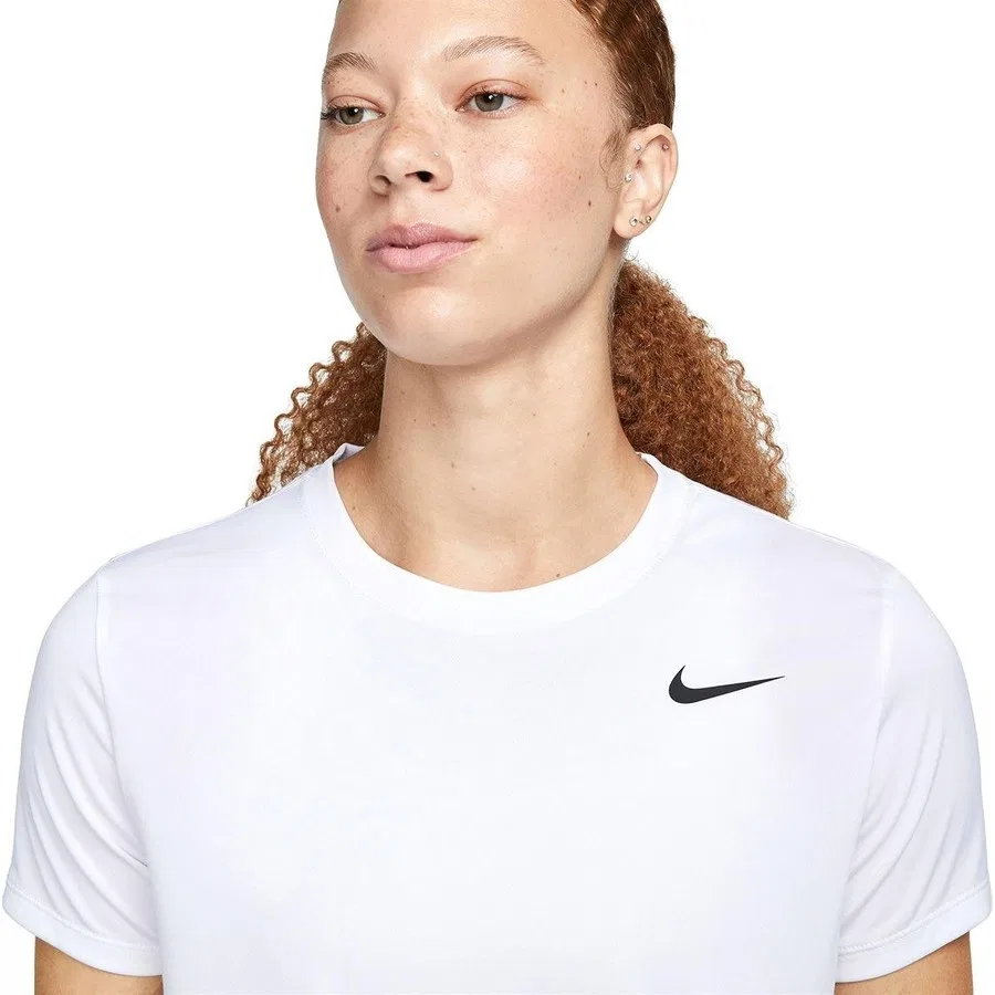 Футболка женская с коротким рукавом Dri Fit Ss Tee Nike, Белый — фото 4