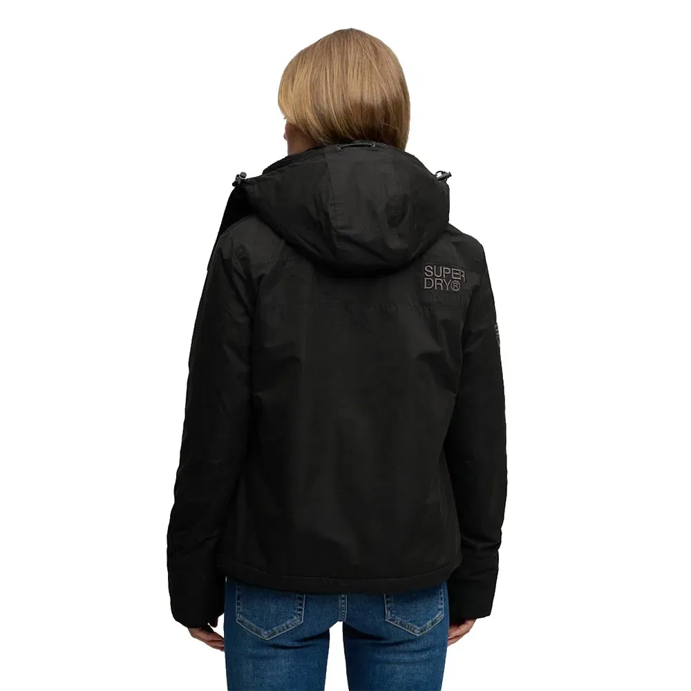 Женская куртка-ветровка с капюшоном Arctic MF Superdry, Black — фото 2