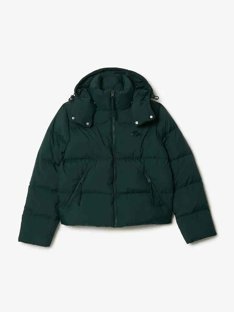 Куртка женская LACOSTE YZP, короткая с капюшоном, полиамид — фото 4