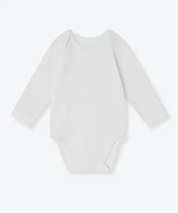 Боди с длинным рукавом 2 шт, Baby Ringer, Musinsa Standard Kids, белый/голубой — фото 4