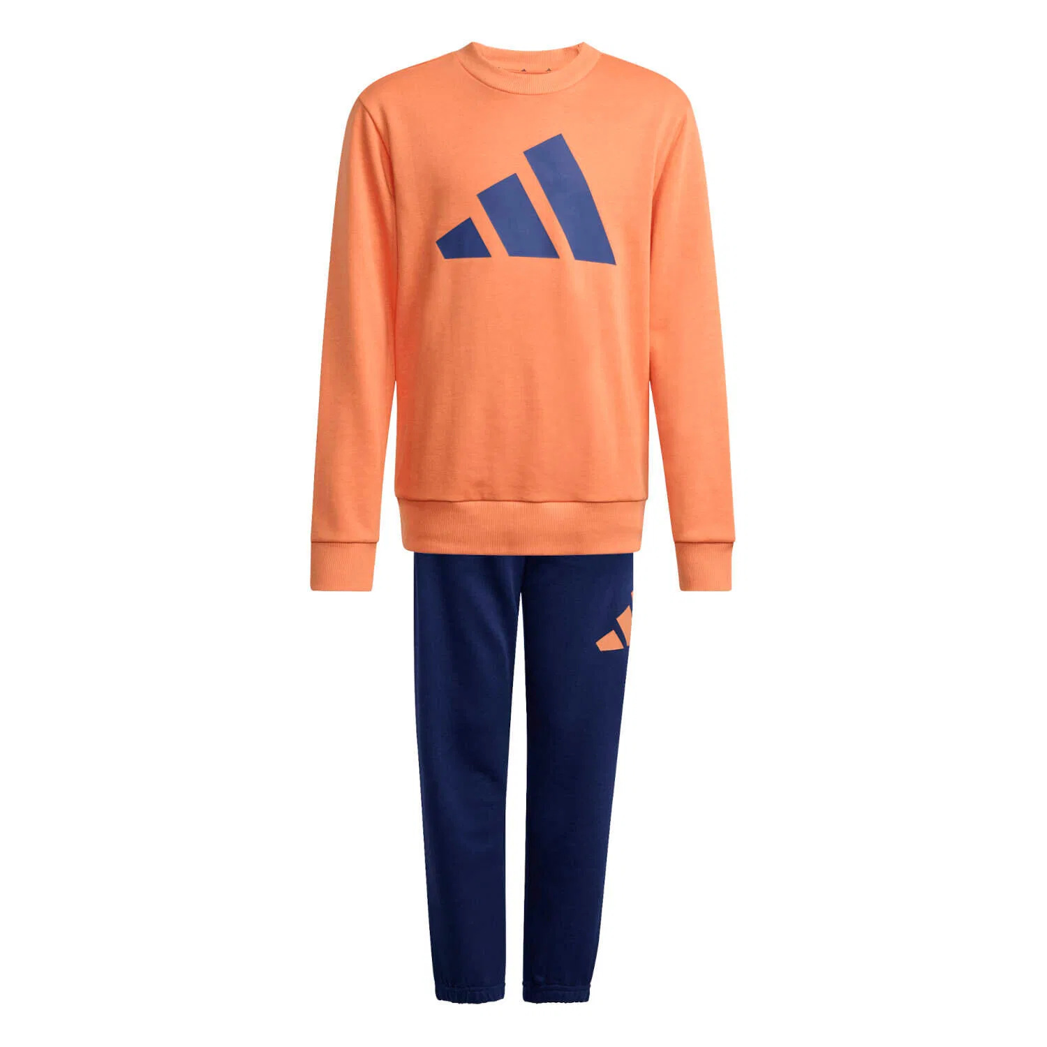 Детский спортивный костюм из футера Essentials Adidas, Mango Navyblau Orange