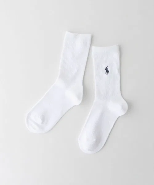 Женские носки с вышивкой логотипа POLO RALPH LAUREN, Red — фото 2