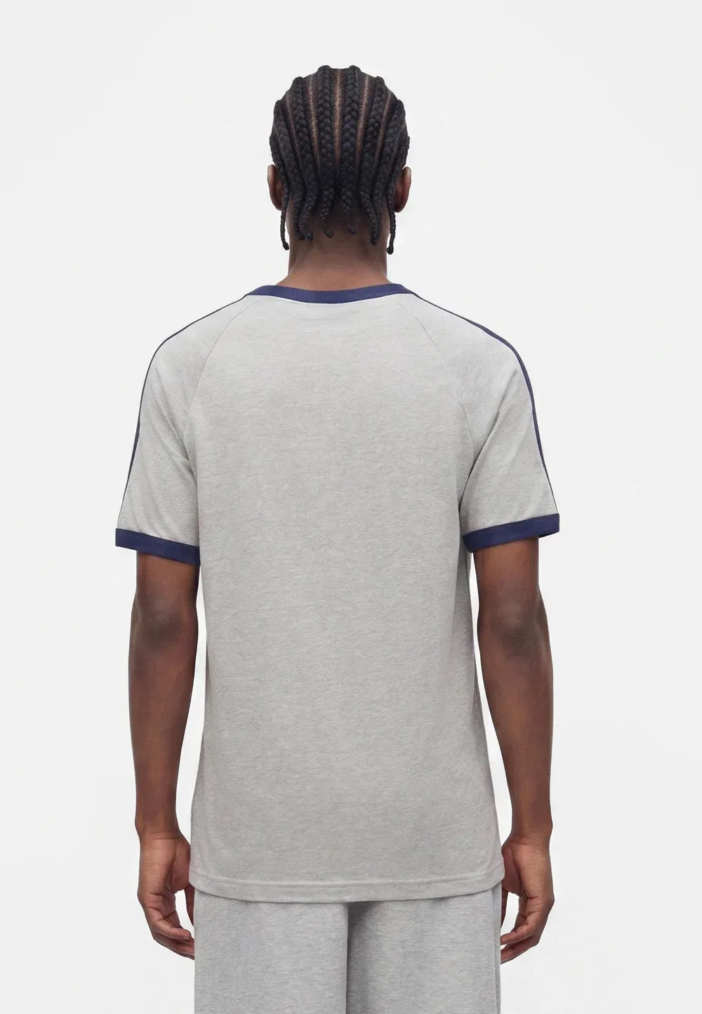 Футболка с принтом Ringer Adidas Originals, Medium Grey Heather — фото 3