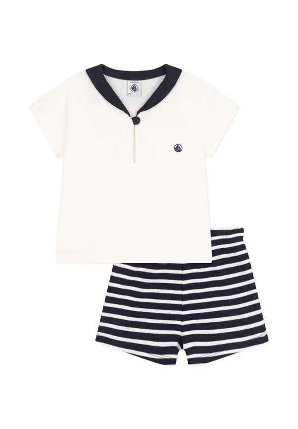 Комплект футболка с принтом, брюки хлопок Set Petit Bateau, smoking marshmallow