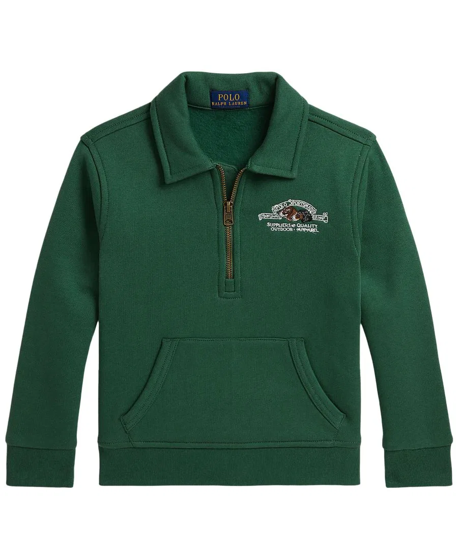 Свитшот с полузамком из флиса Polo Sportsman Polo Ralph Lauren, Verano Green