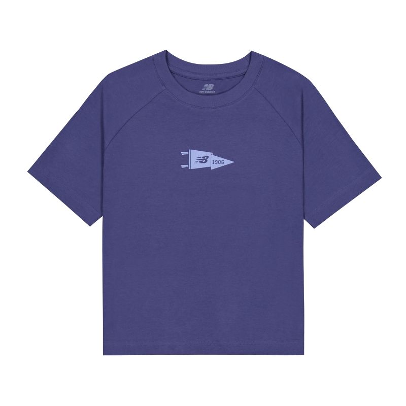 

New Balance Футболка с рукавом реглан женская blue purple, Синий, New Balance Футболка с рукавом реглан женская blue purple