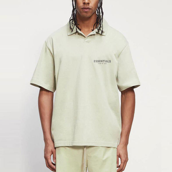 Рубашка fw20 polo shirt 'sage' Fear Of God Essentials, зеленый — фото 3
