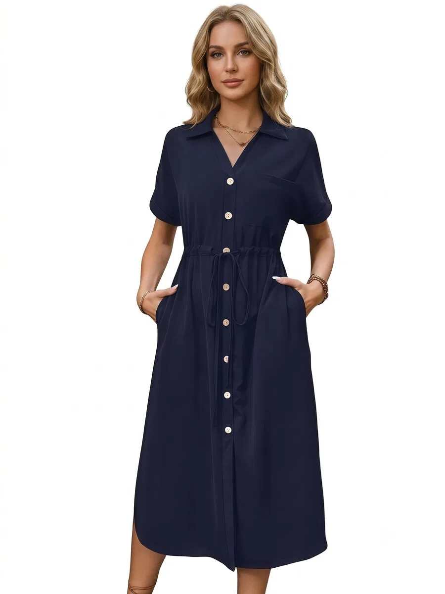Платье Yesfashion темно-синего цвета