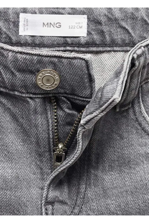Детские шорты для мальчиков хлопковые Mango Kids, Denim Gray — фото 4