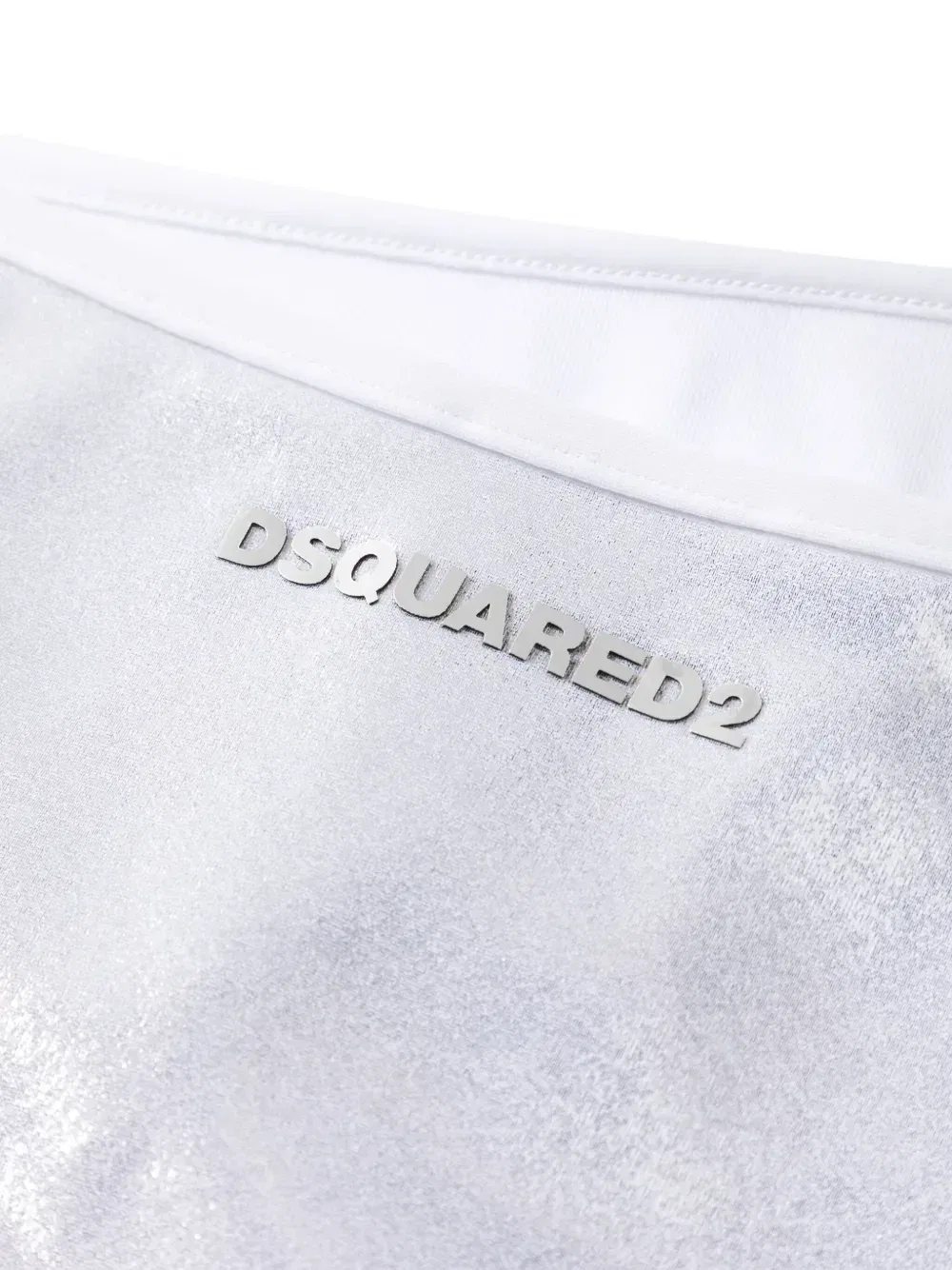 Плавки бикини с эффектом металлик Dsquared2, серебряный — фото 3