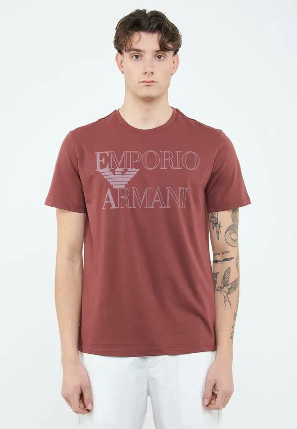 Футболка с ярким принтом Emporio Armani