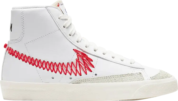 

Кроссовки Nike Blazer Mid '77 GS 'Double Zig Zag-Stitched Swoosh', белый