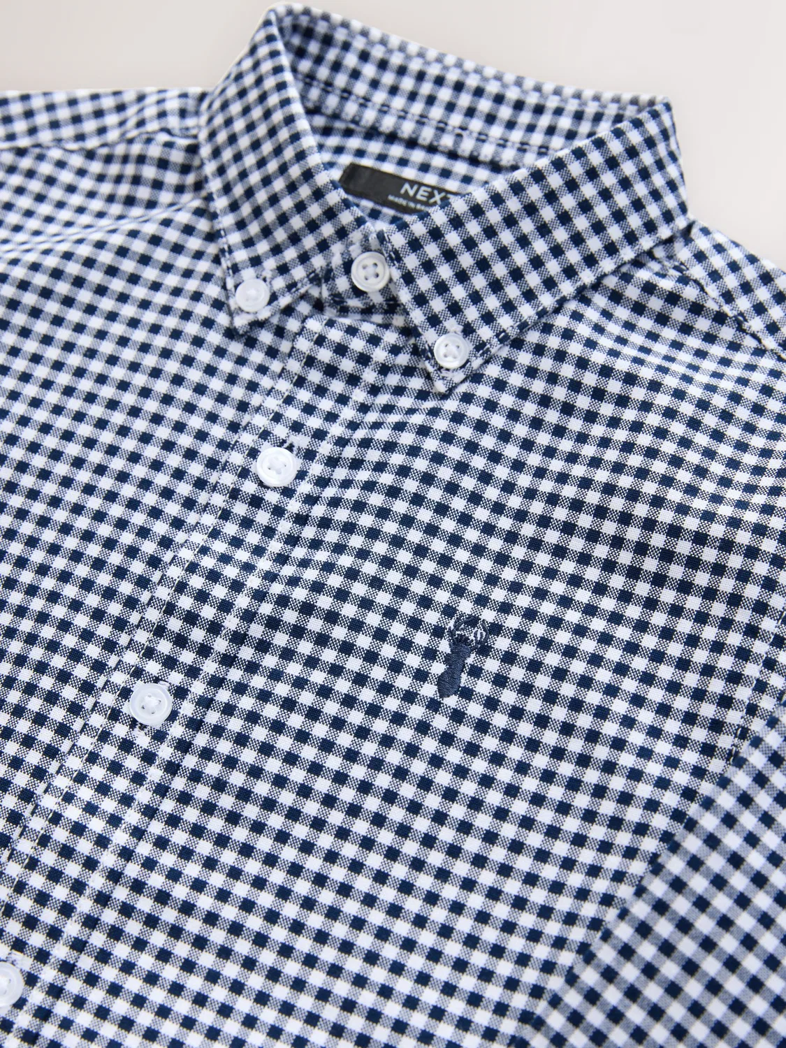Оксфордская рубашка в клетку, модель Gingham Check Single Oxford Next, клетка — фото 3