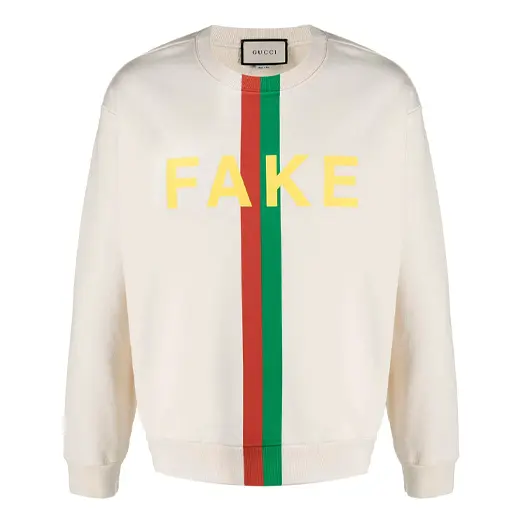 

Свитер fake not printed crew sweater 'white' Gucci, белый