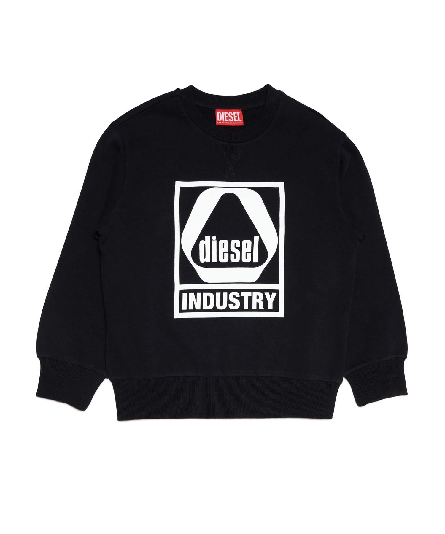 Детская и подростковая толстовка с логотипом бренда DIESEL, Black